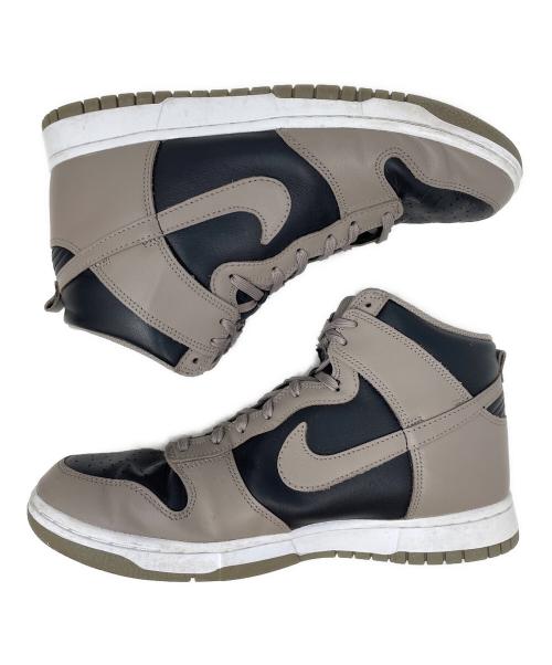 NIKE（ナイキ）NIKE (ナイキ) スニーカー DUNK HIGH（ダンク ハイ） グレー×ブラック サイズ:28cmの古着・服飾アイテム