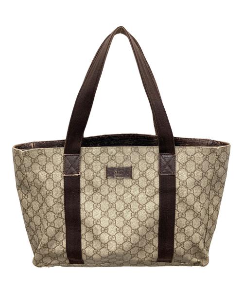 GUCCI（グッチ）GUCCI (グッチ) GGスプリーム トートバッグ ベージュ サイズ:実寸サイズにてご確認ください。の古着・服飾アイテム