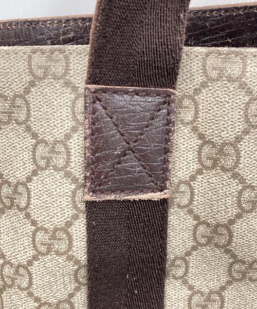 GUCCI（グッチ）GUCCI (グッチ) GGスプリーム トートバッグ ベージュ サイズ:実寸サイズにてご確認ください。の古着・服飾アイテム
