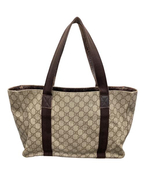 GUCCI（グッチ）GUCCI (グッチ) GGスプリーム トートバッグ ベージュ サイズ:実寸サイズにてご確認ください。の古着・服飾アイテム