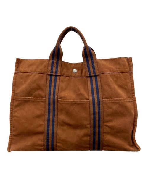 HERMES（エルメス）HERMES (エルメス) トートバッグ フールトゥ MM ブラウン サイズ:実寸サイズにてご確認ください。の古着・服飾アイテム