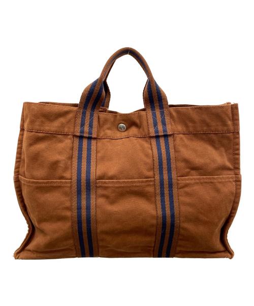 HERMES（エルメス）HERMES (エルメス) トートバッグ フールトゥ MM ブラウン サイズ:実寸サイズにてご確認ください。の古着・服飾アイテム