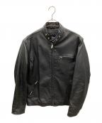 zawakitaザワキタ）の古着「シングルライダースジャケット」｜ブラック