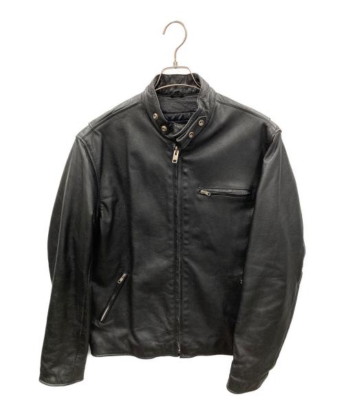 zawakita（ザワキタ）zawakita (ザワキタ) シングルライダースジャケット ブラック サイズ:3Lの古着・服飾アイテム