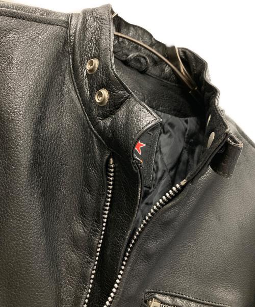 zawakita（ザワキタ）zawakita (ザワキタ) シングルライダースジャケット ブラック サイズ:3Lの古着・服飾アイテム