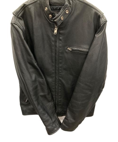 zawakita（ザワキタ）zawakita (ザワキタ) シングルライダースジャケット ブラック サイズ:3Lの古着・服飾アイテム