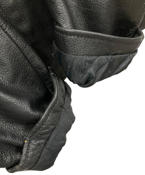 zawakita（ザワキタ）zawakita (ザワキタ) シングルライダースジャケット ブラック サイズ:3Lの古着・服飾アイテム