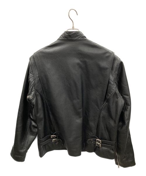zawakita（ザワキタ）zawakita (ザワキタ) シングルライダースジャケット ブラック サイズ:3Lの古着・服飾アイテム