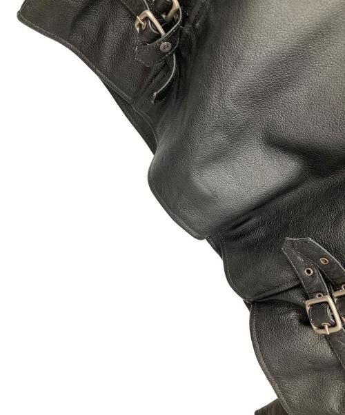 zawakita（ザワキタ）zawakita (ザワキタ) シングルライダースジャケット ブラック サイズ:3Lの古着・服飾アイテム