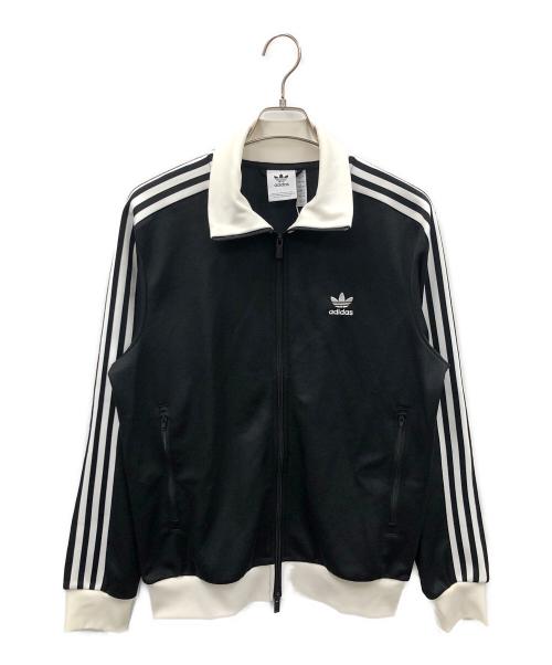 adidas（アディダス）adidas (アディダス) トラックジャケット ブラック×ホワイト サイズ:XLの古着・服飾アイテム