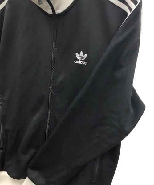 adidas（アディダス）adidas (アディダス) トラックジャケット ブラック×ホワイト サイズ:XLの古着・服飾アイテム