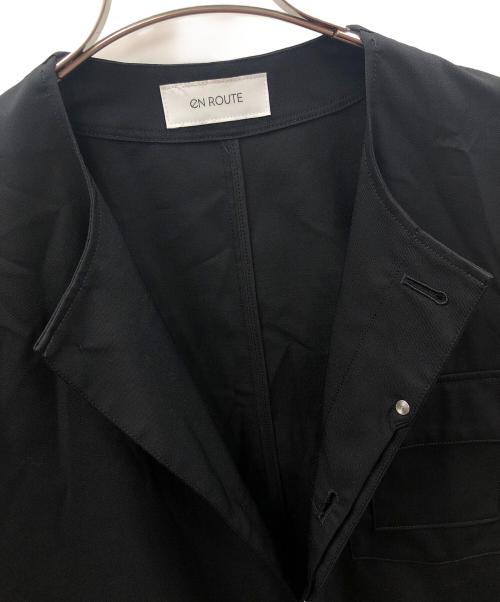 eN ROUTE（アンルート）eN ROUTE (アンルート) ノーカラージャケット ブラック サイズ:1の古着・服飾アイテム