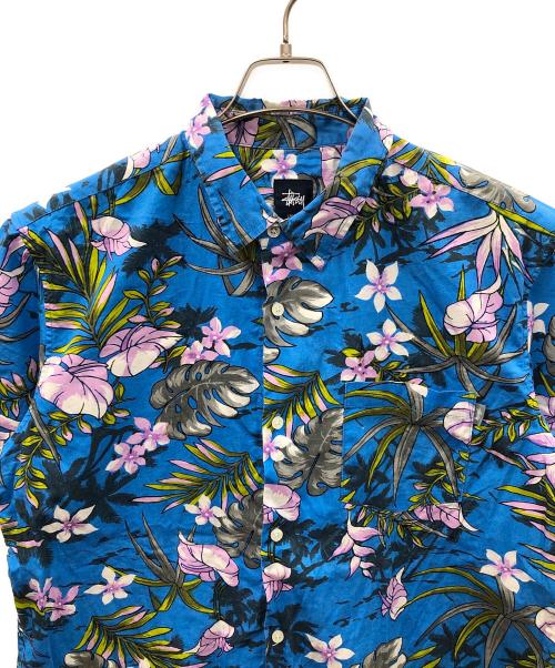 stussy（ステューシー）stussy (ステューシー) アロハシャツ ブルー サイズ:LARGEの古着・服飾アイテム