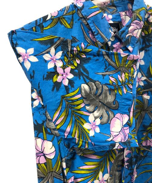 stussy（ステューシー）stussy (ステューシー) アロハシャツ ブルー サイズ:LARGEの古着・服飾アイテム