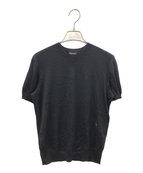CHANEL（シャネル）CHANEL (シャネル) 半袖ニット ブラック サイズ:36の古着・服飾アイテム