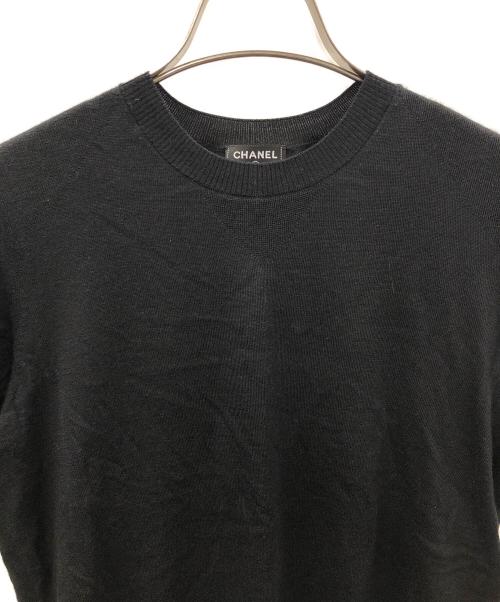 CHANEL（シャネル）CHANEL (シャネル) 半袖ニット ブラック サイズ:36の古着・服飾アイテム