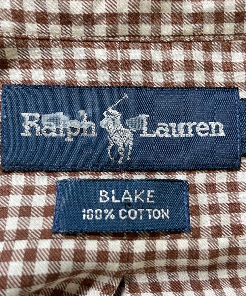 RALPH LAUREN（ラルフローレン）RALPH LAUREN (ラルフローレン) ボタンダウンシャツ ブラウン×ホワイト サイズ:Lの古着・服飾アイテム