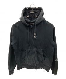 MONCLER×FRAGMENT DESIGN（モンクレール×フラグメントデザイン）の古着「ジップアップ パーカー MAGLIA（マリア）」｜ブラック
