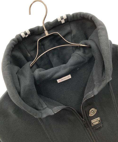 MONCLER（モンクレール）MONCLER (モンクレール) FRAGMENT DESIGN (フラグメントデザイン) ジップアップ パーカー MAGLIA（マリア） ブラック サイズ:Lの古着・服飾アイテム