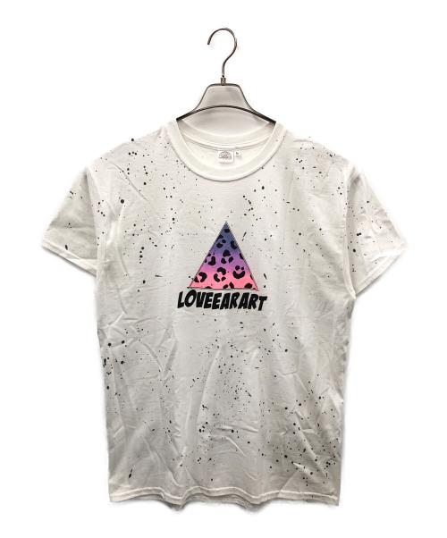 love ear art（ラブイヤーアート）love ear art (ラブイヤーアート) 半袖Tシャツ ホワイト サイズ:Lの古着・服飾アイテム