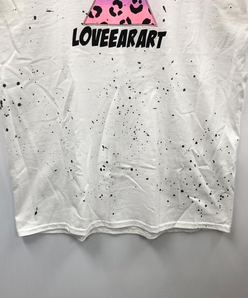 love ear art（ラブイヤーアート）love ear art (ラブイヤーアート) 半袖Tシャツ ホワイト サイズ:Lの古着・服飾アイテム
