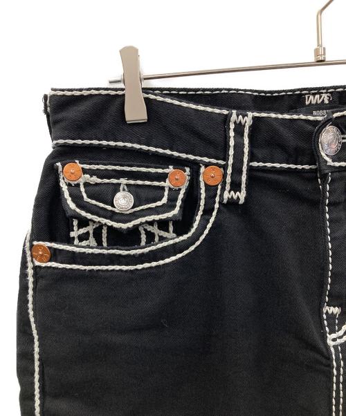 TRUE RELIGION（トゥルー レリジョン）TRUE RELIGION (トゥルー レリジョン) ショートパンツ BOBBY ROPE STITCH FLAP SHORT（ボビー ロープステッチ フラップ ショート） ブラック サイズ:32の古着・服飾アイテム