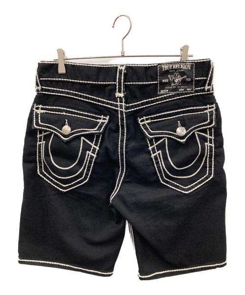 TRUE RELIGION（トゥルー レリジョン）TRUE RELIGION (トゥルー レリジョン) ショートパンツ BOBBY ROPE STITCH FLAP SHORT（ボビー ロープステッチ フラップ ショート） ブラック サイズ:32の古着・服飾アイテム