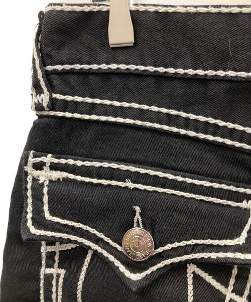 TRUE RELIGION（トゥルー レリジョン）TRUE RELIGION (トゥルー レリジョン) ショートパンツ BOBBY ROPE STITCH FLAP SHORT（ボビー ロープステッチ フラップ ショート） ブラック サイズ:32の古着・服飾アイテム