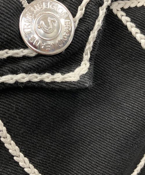 TRUE RELIGION（トゥルー レリジョン）TRUE RELIGION (トゥルー レリジョン) ショートパンツ BOBBY ROPE STITCH FLAP SHORT（ボビー ロープステッチ フラップ ショート） ブラック サイズ:32の古着・服飾アイテム