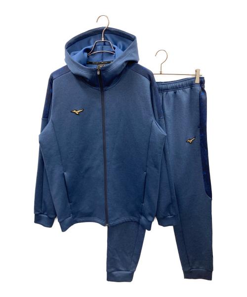 MIZUNO（ミズノ）MIZUNO (ミズノ) トレーニングウェア ストレッチスウェットフーディ セットアップ ブルー サイズ:実寸サイズにてご確認ください。の古着・服飾アイテム