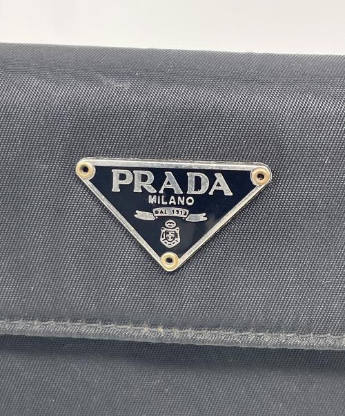 PRADA（プラダ）PRADA (プラダ) 三つ折り財布 ブラック サイズ:実寸サイズにてご確認ください。の古着・服飾アイテム