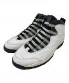 NIKEナイキ）の古着「ハイカットスニーカー AIR JORDAN 10 OG（エア ジョーダン 10 OG）」｜ホワイト×ブラック