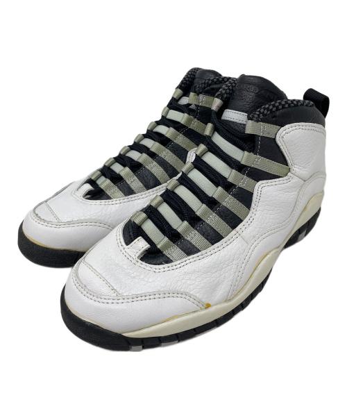 NIKE（ナイキ）NIKE (ナイキ) ハイカットスニーカー AIR JORDAN 10 OG（エア ジョーダン 10 OG） ホワイト×ブラック サイズ:25.5cmの古着・服飾アイテム
