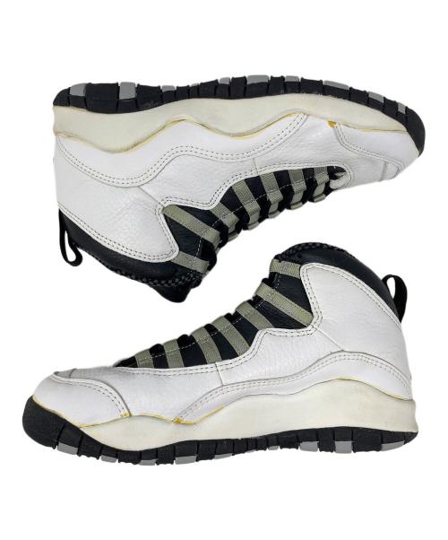 NIKE（ナイキ）NIKE (ナイキ) ハイカットスニーカー AIR JORDAN 10 OG（エア ジョーダン 10 OG） ホワイト×ブラック サイズ:25.5cmの古着・服飾アイテム