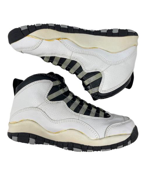 NIKE（ナイキ）NIKE (ナイキ) ハイカットスニーカー AIR JORDAN 10 OG（エア ジョーダン 10 OG） ホワイト×ブラック サイズ:25.5cmの古着・服飾アイテム
