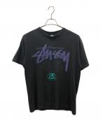 stussyステューシー）の古着「ワールドツアーT」｜ブラック