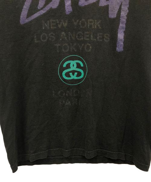 stussy（ステューシー）stussy (ステューシー) ワールドツアーT ブラック サイズ:Lの古着・服飾アイテム