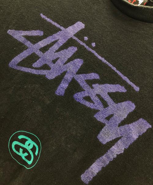 stussy（ステューシー）stussy (ステューシー) ワールドツアーT ブラック サイズ:Lの古着・服飾アイテム