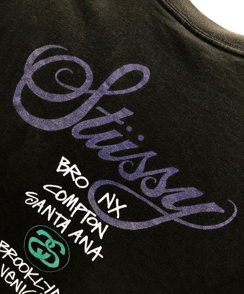 stussy（ステューシー）stussy (ステューシー) ワールドツアーT ブラック サイズ:Lの古着・服飾アイテム