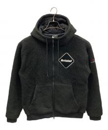 Bristol（ブリストル）の古着「ボアジャケット POLARTEC BOA FLEECE BIG STAR HOODIE（ポーラテック ボア フリース ビッグスター フーディー）」｜ブラック