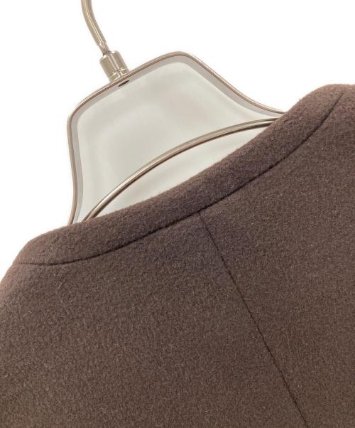 JOURNAL STANDARD relume（ジャーナルスタンダード レリューム）JOURNAL STANDARD relume (ジャーナルスタンダード レリューム) ラナウール ノーカラーコート ブラウン サイズ:Mの古着・服飾アイテム