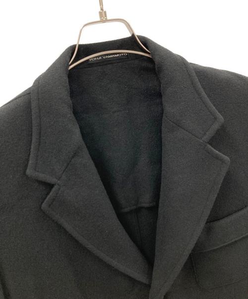 YOHJI YAMAMOTO（ヨウジヤマモト）YOHJI YAMAMOTO (ヨウジヤマモト) チェスターコート 3ボタンジャケット ブラック サイズ:3の古着・服飾アイテム