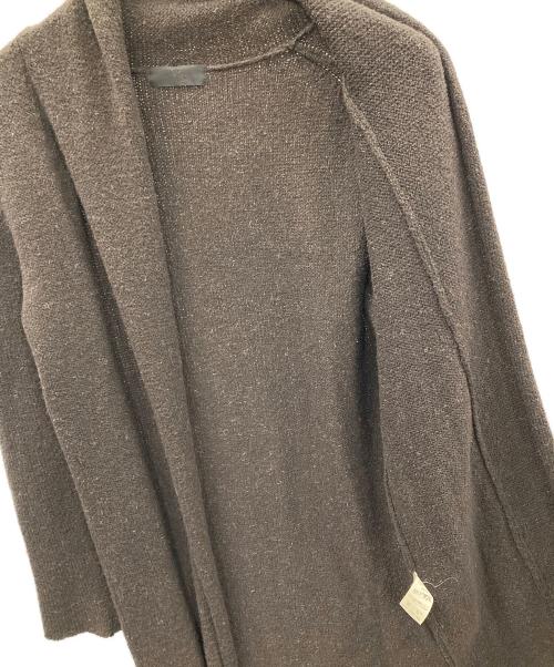 Y's（ワイズ）Y's (ワイズ) ストール付きロングカーディガン ブラウン サイズ:3の古着・服飾アイテム