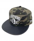New Era×A BATHING APEニューエラ×アベイシングエイプ）の古着「キャップ」｜オリーブ