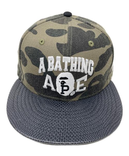 New Era（ニューエラ）New Era (ニューエラ) A BATHING APE (アベイシングエイプ) キャップ オリーブ サイズ:実寸サイズにてご確認ください。の古着・服飾アイテム