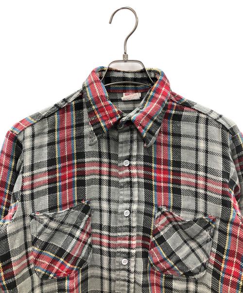 JC Pennry（JCペニー）JC Pennry (JCペニー) big mac (ビッグマック) ヘビーネルシャツ グレー サイズ:Mの古着・服飾アイテム