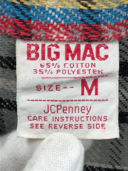 JC Pennry（JCペニー）JC Pennry (JCペニー) big mac (ビッグマック) ヘビーネルシャツ グレー サイズ:Mの古着・服飾アイテム