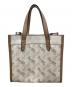 中古・古着 COACH (コーチ) 2WAYバッグ ハンドバッグ ショルダーバッグ フィールド トート 22 シグネチャーキャンバス ホースアンドキャリッジプリント アイボリー×ベージュ サイズ:実寸サイズにてご確認ください。：10000円