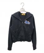 Hysteric Glamourヒステリックグラマー）の古着「SUPER HYS ショート丈パーカー」｜ブラック
