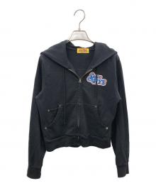 Hysteric Glamour（ヒステリックグラマー）の古着「SUPER HYS ショート丈パーカー」｜ブラック